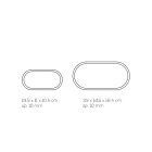 Llambë tavoline kristali akrilik dhe fletë ari, argjendi ose bakri - Gnassi Viadurini