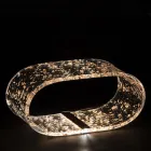 Llambë tavoline kristali akrilik dhe fletë ari, argjendi ose bakri - Gnassi Viadurini