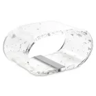 Llambë tavoline kristali akrilik dhe fletë ari, argjendi ose bakri - Gnassi Viadurini