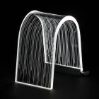 Llambë Tavoline Kristal Akrilik Transparente me Dekorim të Gdhendur - Bertella Viadurini