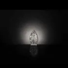 Llambë tavoline Dizajnimi në Vezë Vezë në formë kristali dhe çeliku Viadurini