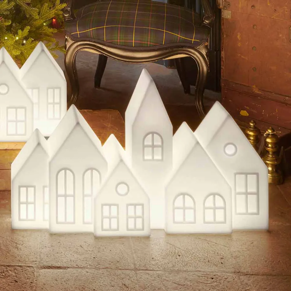 Llambë Tabele Dizajni me Shtëpi me Dritë të Bardhë ose të Kuqe Slide për Dizajn - Kuusi Viadurini