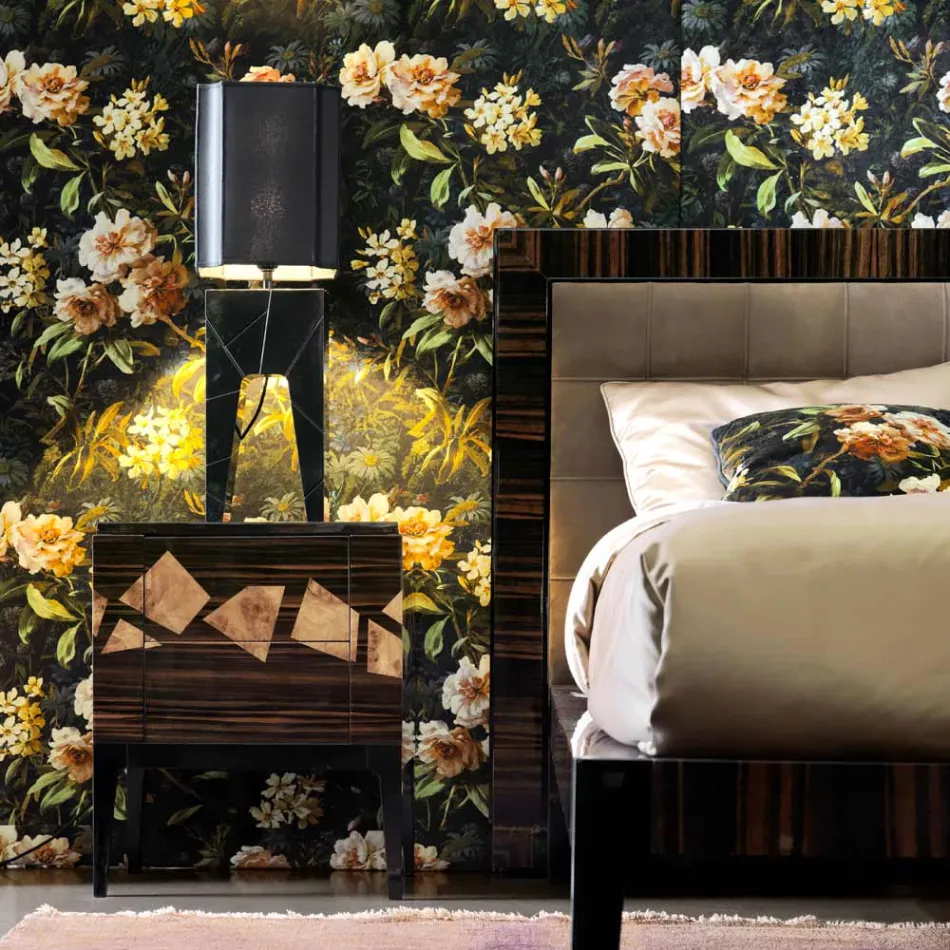 Llambë tavoline dizajni modern në dru të ngurtë Grilli Zarafa bëri Italinë Viadurini