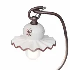 Llamba Tavoline Qeramike Artizanale e Dekoruar me Dore - Rome Viadurini