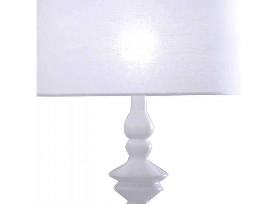 Llamba e tavolinës në dimensione të bardha qeramike dhe llamarina prej liri 2 - Kadabra Viadurini