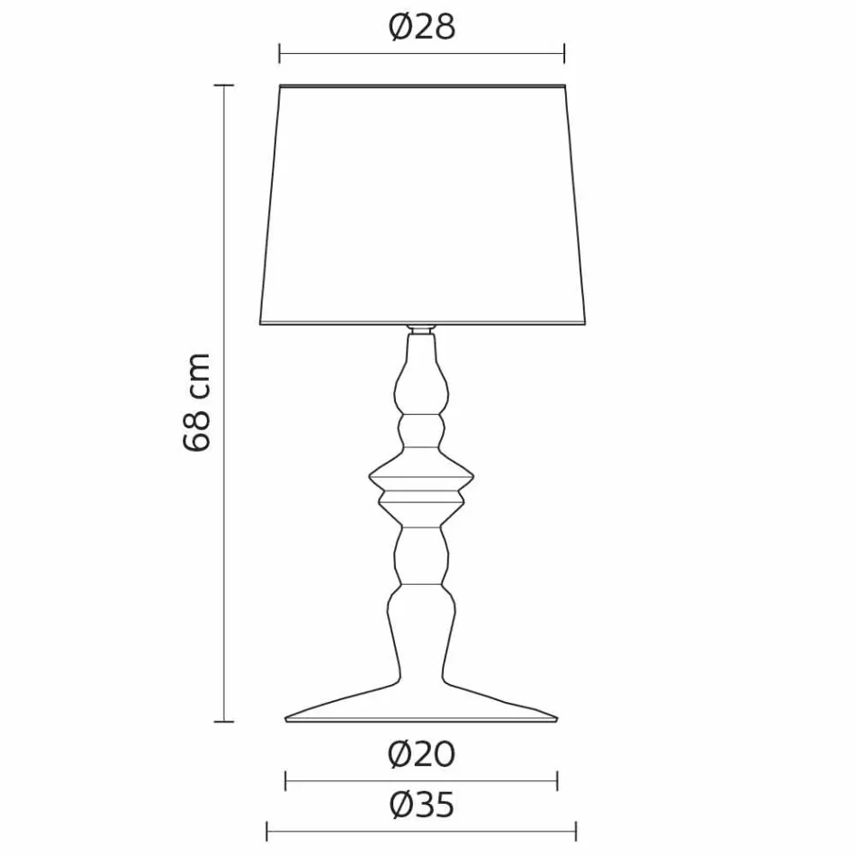 Llamba e tavolinës në dimensione të bardha qeramike dhe llamarina prej liri 2 - Kadabra Viadurini