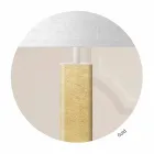 Llambë tavoline metalike me abazhur pëlhure prodhuar në Itali - Kërce Viadurini