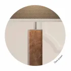 Llambë tavoline metalike me abazhur pëlhure prodhuar në Itali - Kërce Viadurini