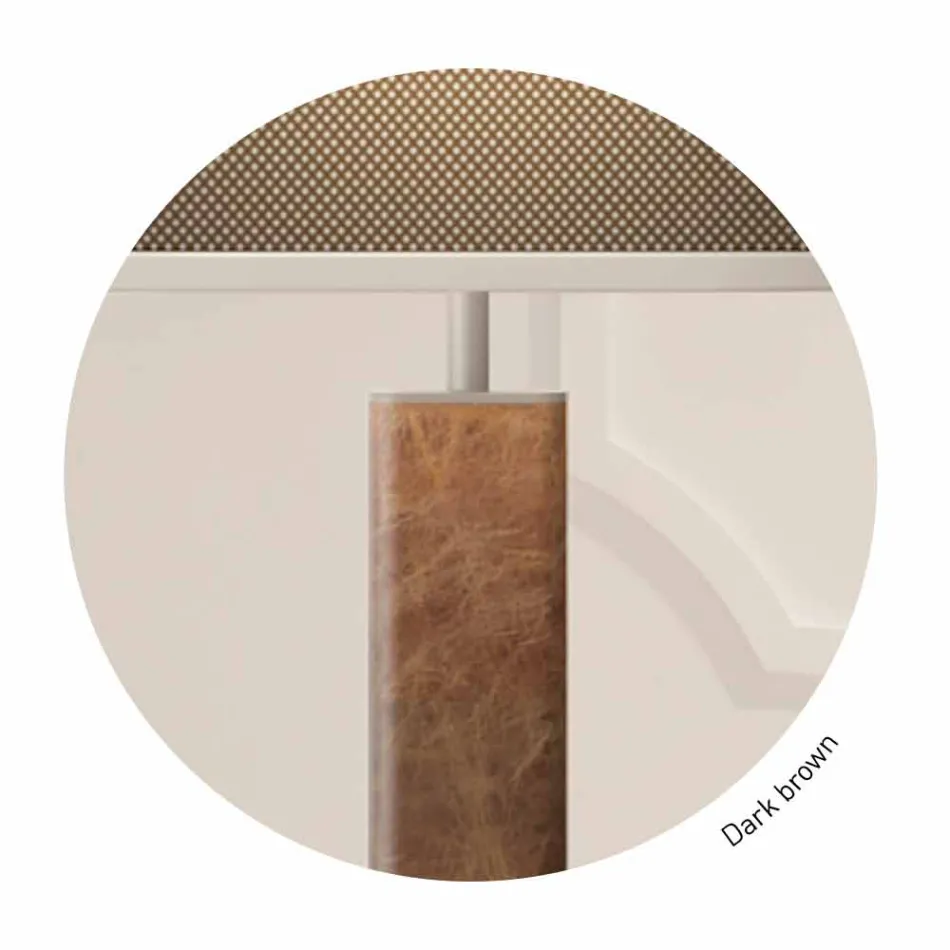 Llambë tavoline metalike me abazhur pëlhure prodhuar në Itali - Kërce Viadurini