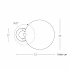 Llambë tavoline në krom ose metal të zi me LED prodhuar në Itali - Orlando Viadurini