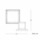 Llambë tavoline në tunxh dhe rrëshirë me bazë mermeri prodhuar në Itali - Kuizë Viadurini