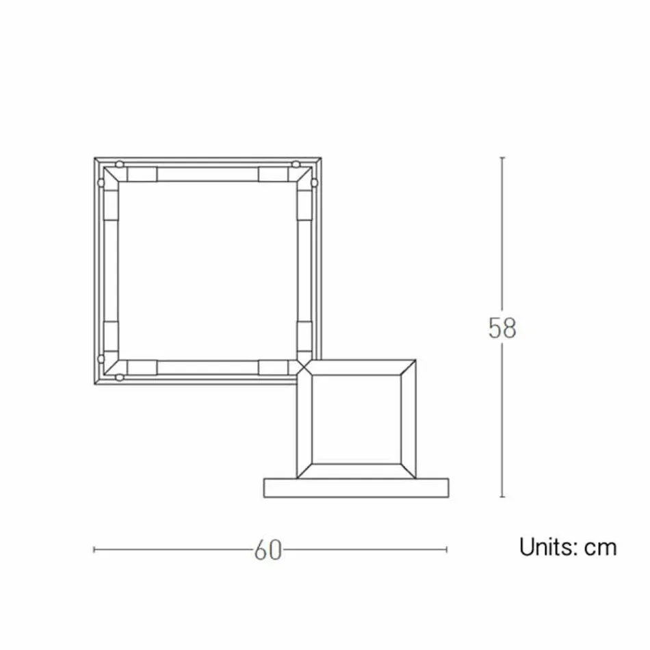 Llambë tavoline në tunxh dhe rrëshirë me bazë mermeri prodhuar në Itali - Kuizë Viadurini