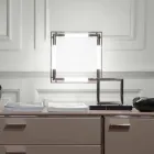 Llambë tavoline në tunxh dhe rrëshirë me bazë mermeri prodhuar në Itali - Kuizë Viadurini