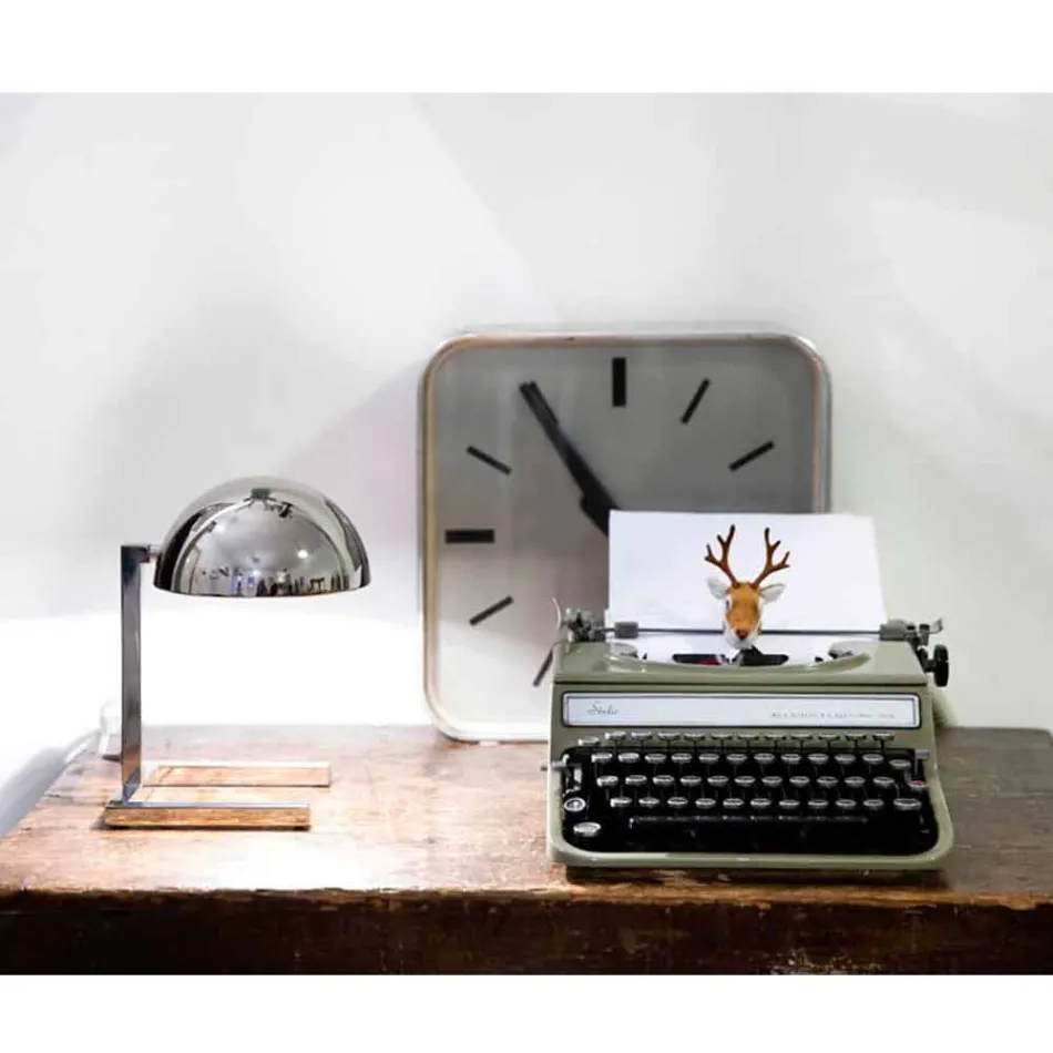 Llambë tavoline në bronz me përfundim të artë ose paladium prodhuar në Itali - Adana Viadurini