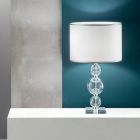 Llamba tavoline në stilin klasik të qelqit dhe metalit artizanal - Mindful Viadurini