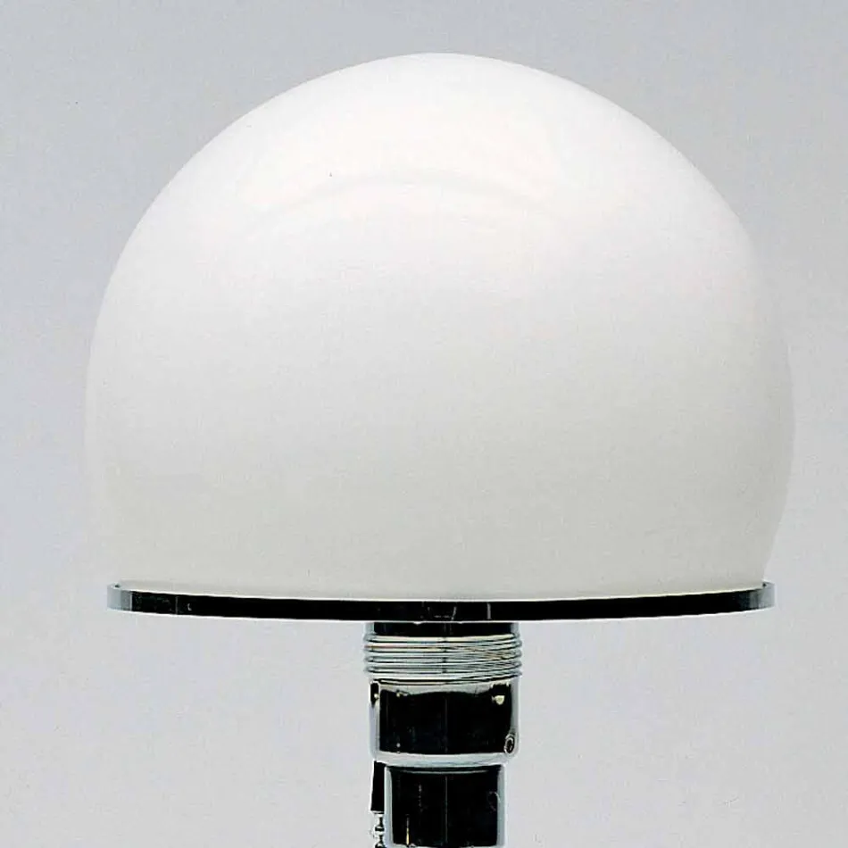 Llambë Tavoline Xhami me Hije Opal Prodhuar në Itali - Dacca Viadurini