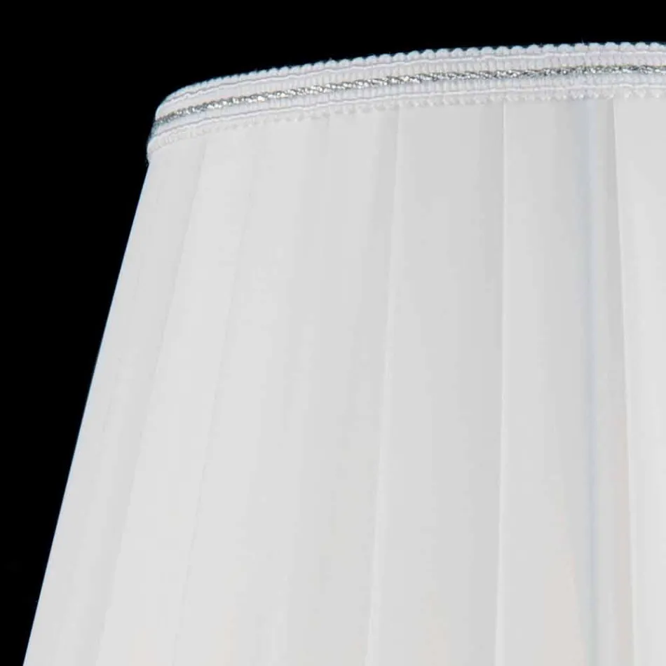 Llambë tryeze qelqi Ivy transparente dhe kristal, e bërë në Itali Viadurini