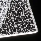 Llambë tavoline Dekor me laser akrilik me palosje Led Kristal - Possett Viadurini