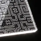 Llambë tavoline Dekor me laser akrilik me palosje Led Kristal - Possett Viadurini