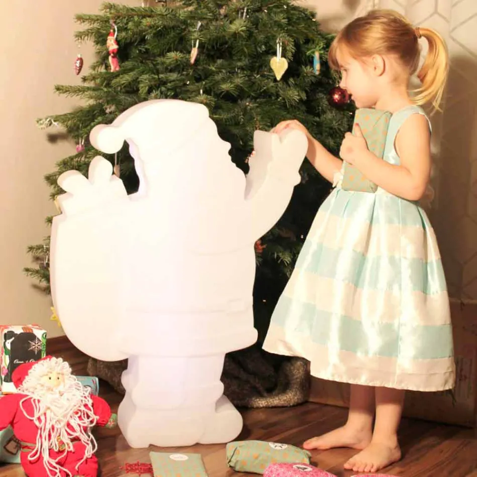 Llambë tryeze e udhëhequr nga dizajni modern në formën e Santa Claus - Babbostar Viadurini