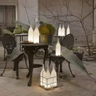 Llambë tryeze e udhëhequr në xham të bardhë me fërkim Dizajn Modern - Shishe Viadurini