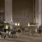 Llambë tryeze e udhëhequr në xham të bardhë me fërkim Dizajn Modern - Shishe Viadurini