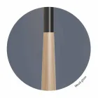 Llambë tavoline moderne në metal, dru dhe organza prodhuar në Itali - Boom Viadurini