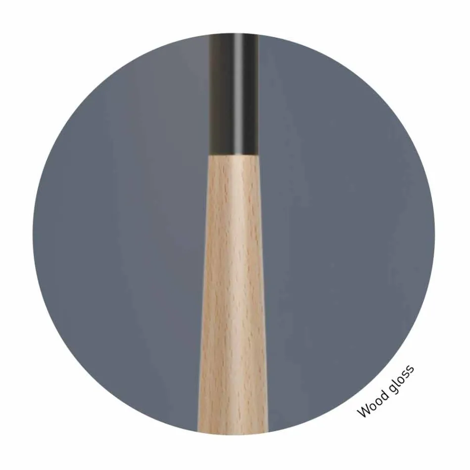 Llambë tavoline moderne në metal, dru dhe organza prodhuar në Itali - Boom Viadurini