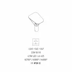 Llambë tavoline moderne në rrëshirë dhe pambuk të bardhë prodhuar në Itali - Fiera Viadurini