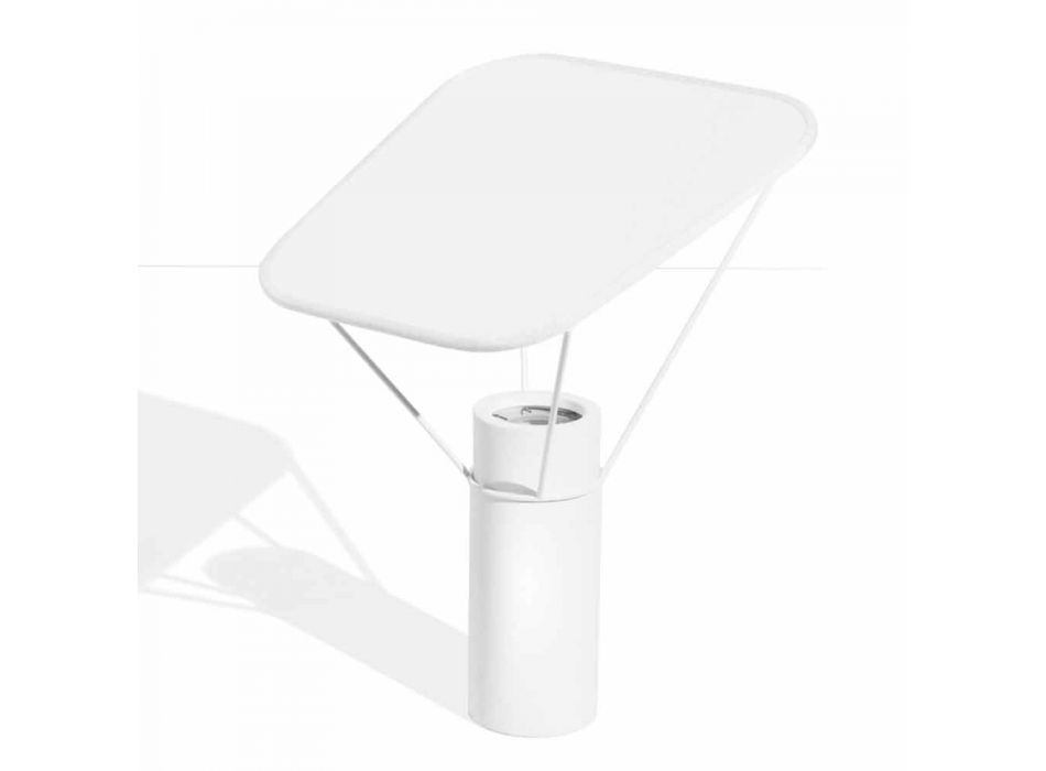 Llambë tavoline moderne në rrëshirë dhe pambuk të bardhë prodhuar në Itali - Fiera Viadurini