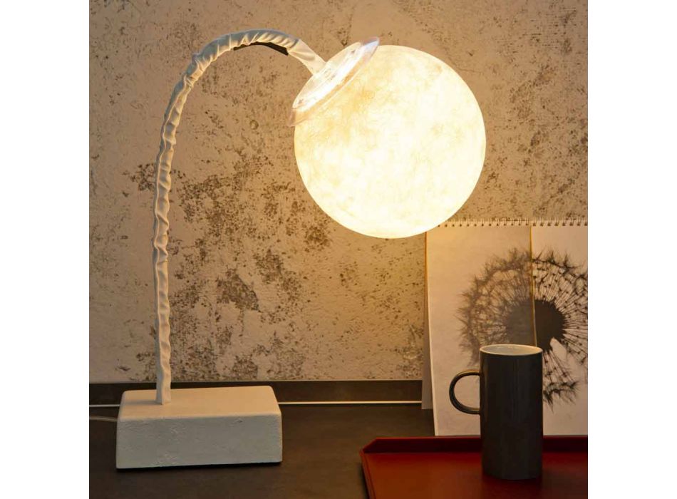 Llambë tavoline moderne fleksibël me bazë In-es.artdesign MicroT Luna Viadurini
