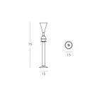 Llamba tavoline alumini me ngjyra Slide Carmen e prodhuar ne Itali Viadurini