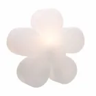 Dizajn Modern Tavolinë Lule ose Llambë Kati në Plastikë të Bardhë - Fiorestar Viadurini