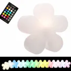 Dizajn Modern Tavolinë Lule ose Llambë Kati në Plastikë të Bardhë - Fiorestar Viadurini