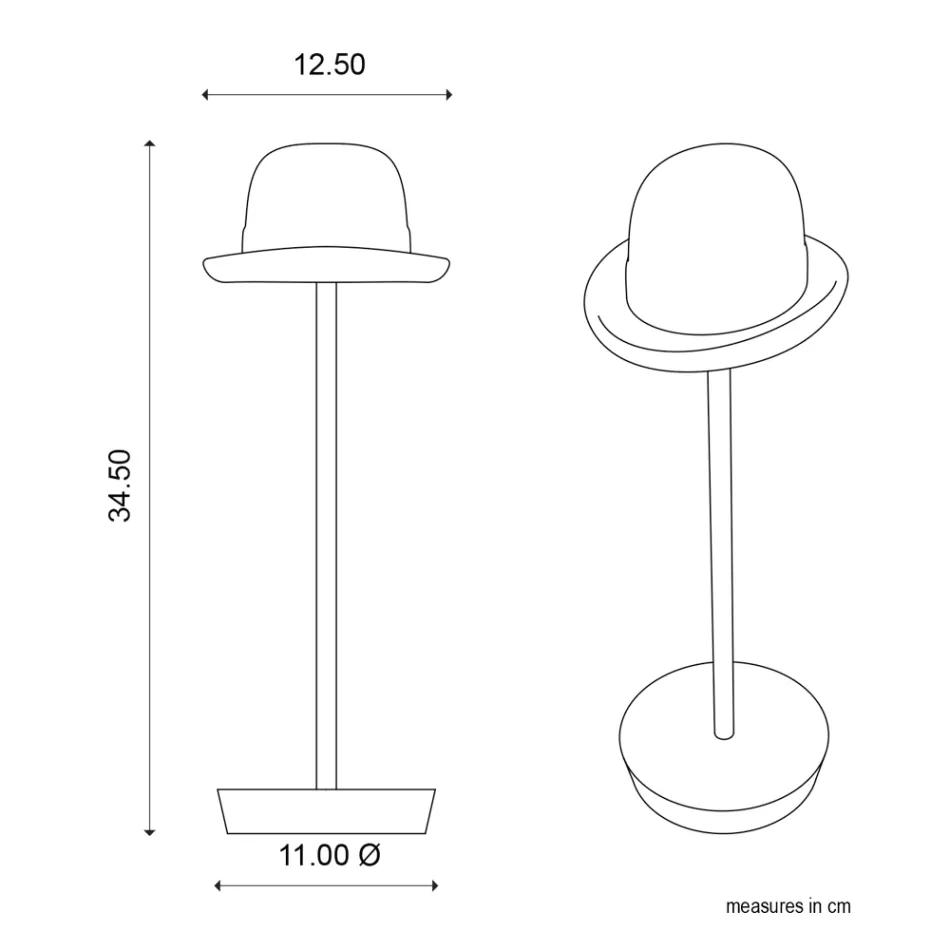 Llambë tavoline e ringarkueshme dhe e pjerrët nga Magnet - Bombetta Viadurini