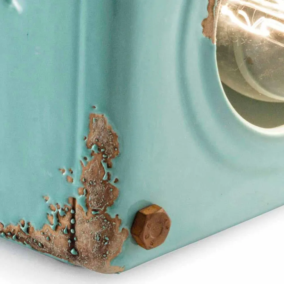 Llambë tavoline stili industrial në qeramikë dhe hekur Valerie Viadurini