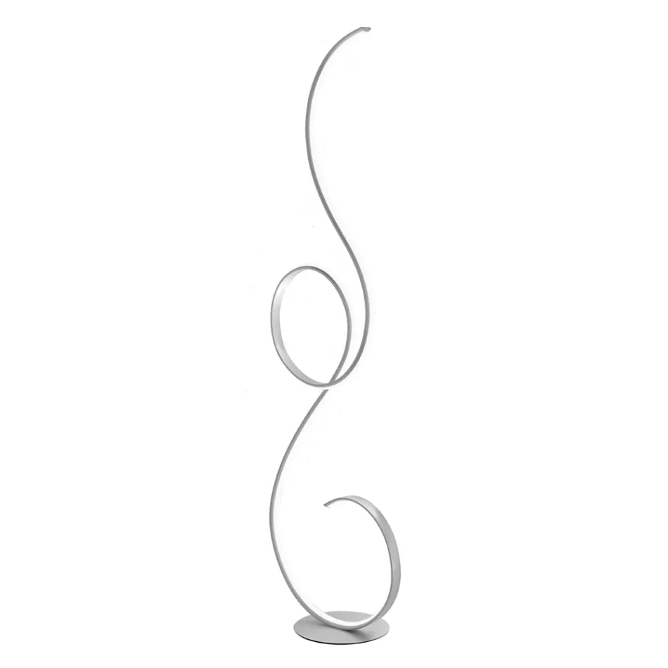 Llambë dyshemeje LED me strukturë metalike të lyer me dizajn Viadurini