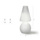 Llambë dyshemeje LED në polietileni të bardhë Prodhuar në Itali - Alvarez Viadurini