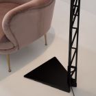 Llambë dyshemeje e zgjerueshme prej alumini me shkallë të zezë mat - vigjilent Viadurini