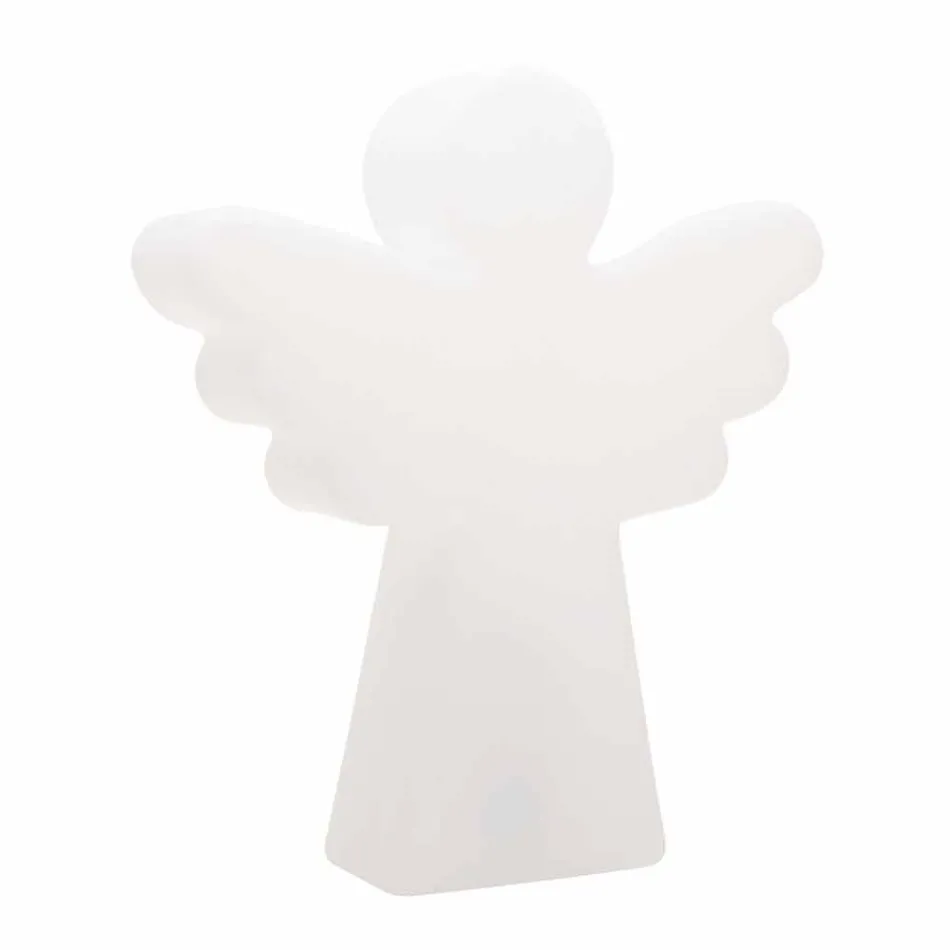 Llambë për dysheme të bardhë E27, Dizajn Modern Angel - Led ose Solar - Angelostar Viadurini