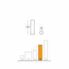 Llambë dyshemeje cilindrike Slide Fluo prodhuar në Itali Viadurini