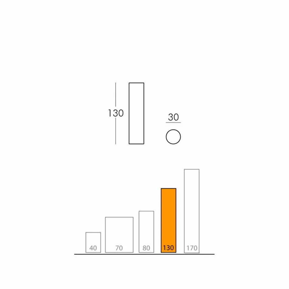 Llambë dyshemeje cilindrike Slide Fluo prodhuar në Itali Viadurini
