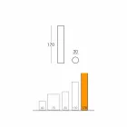 Llambë dyshemeje cilindrike Slide Fluo prodhuar në Itali Viadurini