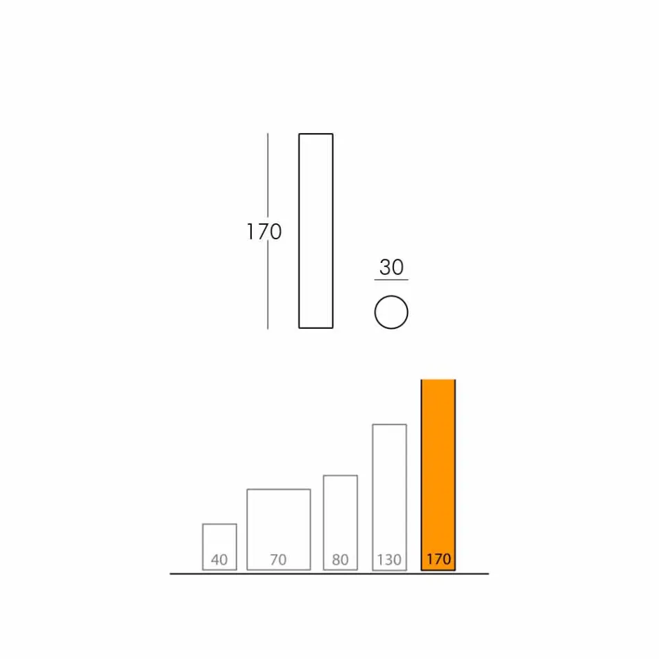 Llambë dyshemeje cilindrike Slide Fluo prodhuar në Itali Viadurini