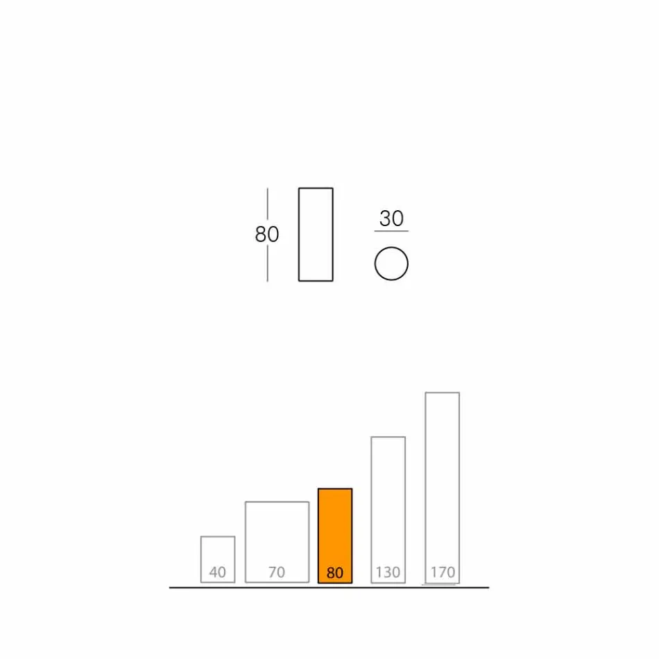 Llambë dyshemeje cilindrike Slide Fluo prodhuar në Itali Viadurini