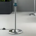 Llambë dyshemeje klasike në xham dhe abazhur artizanal italian - Memore Viadurini