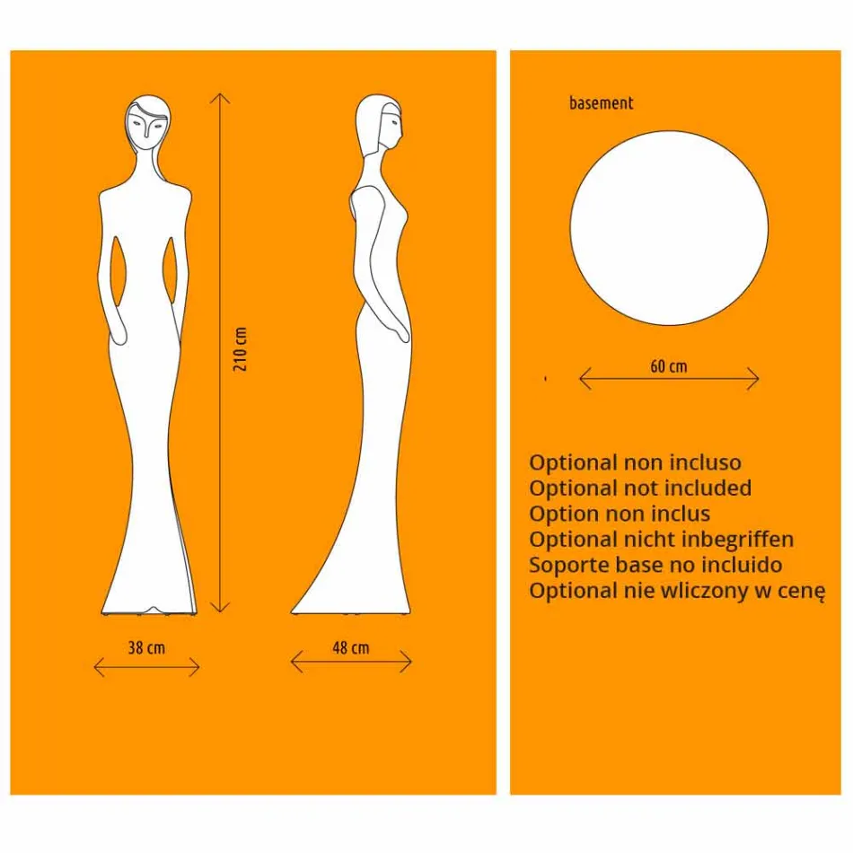 Llambë dyshemeje me Dritë Led Dizajn Modern për Jashtë - Penelope nga Myyour Viadurini