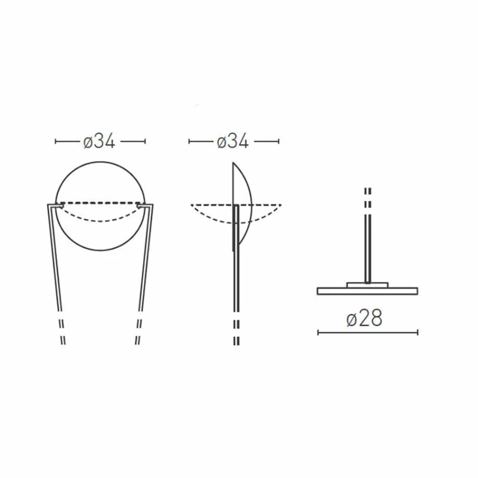 Llambë dyshemeje me strukturë metalike dhe LED të integruar prodhuar në Itali - Rione Viadurini