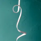 Llamba dyshemeje me strukture ne metal te lyer me drite LED - Lumino Viadurini