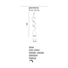 Llamba dyshemeje me strukture ne metal te lyer me drite LED - Lumino Viadurini